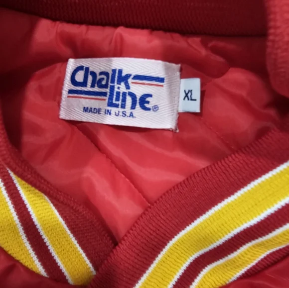Chalkline vintage Kansas city  chiefs football  bomber jacket  made in USA - Picture 7 of 9